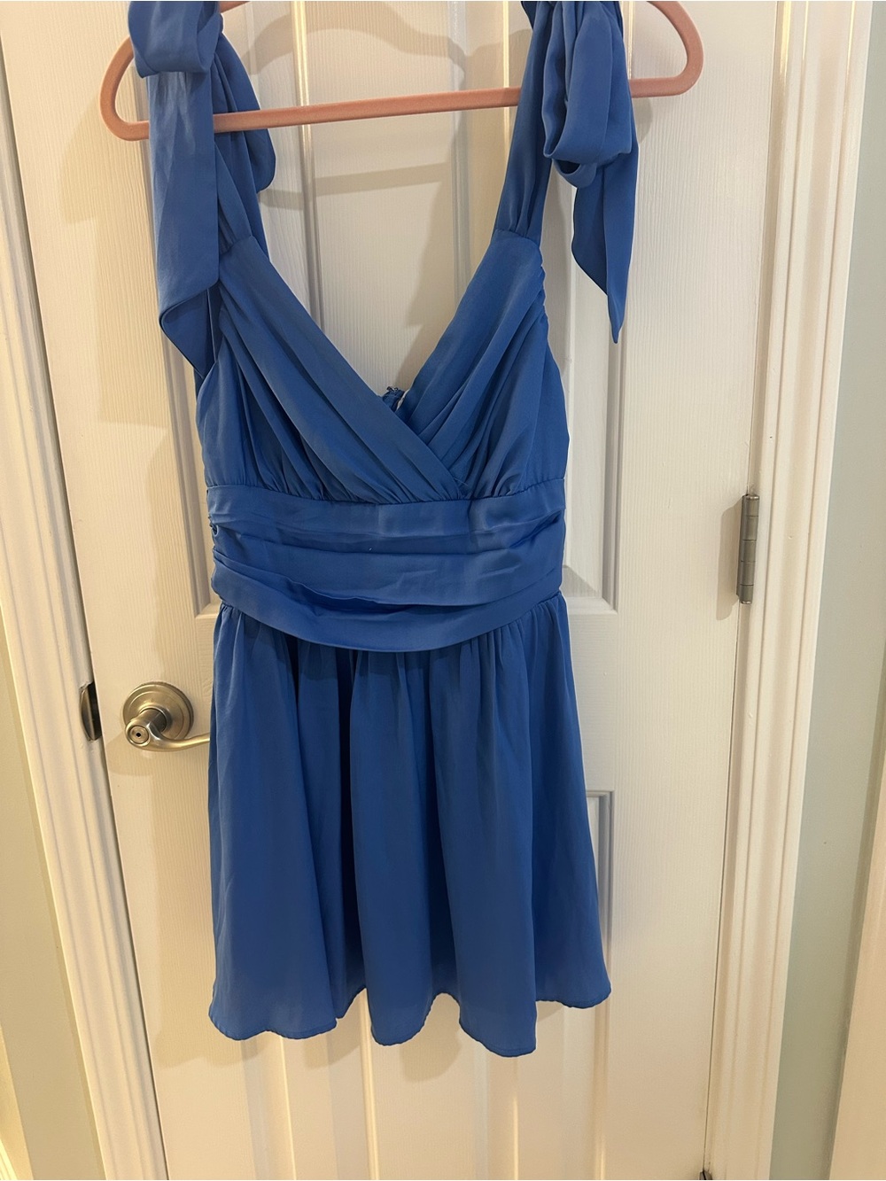 Altar'd State Royal Blue One-Shoulder Tie Dress